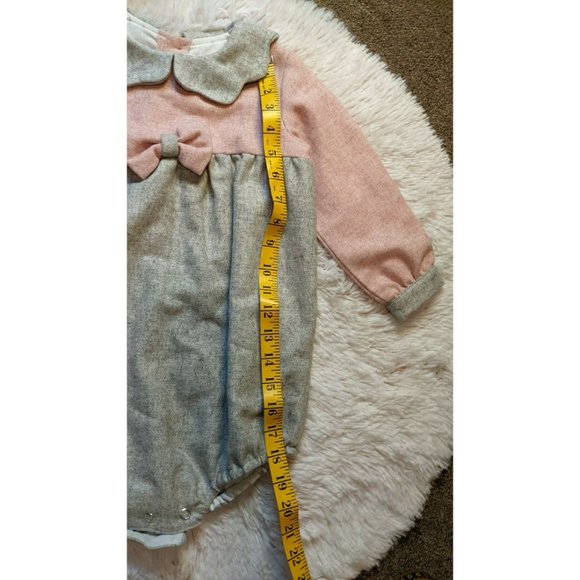 os estorninhos pink & grey Long-sleeved Romper OS EUC - Picture 11 of 11